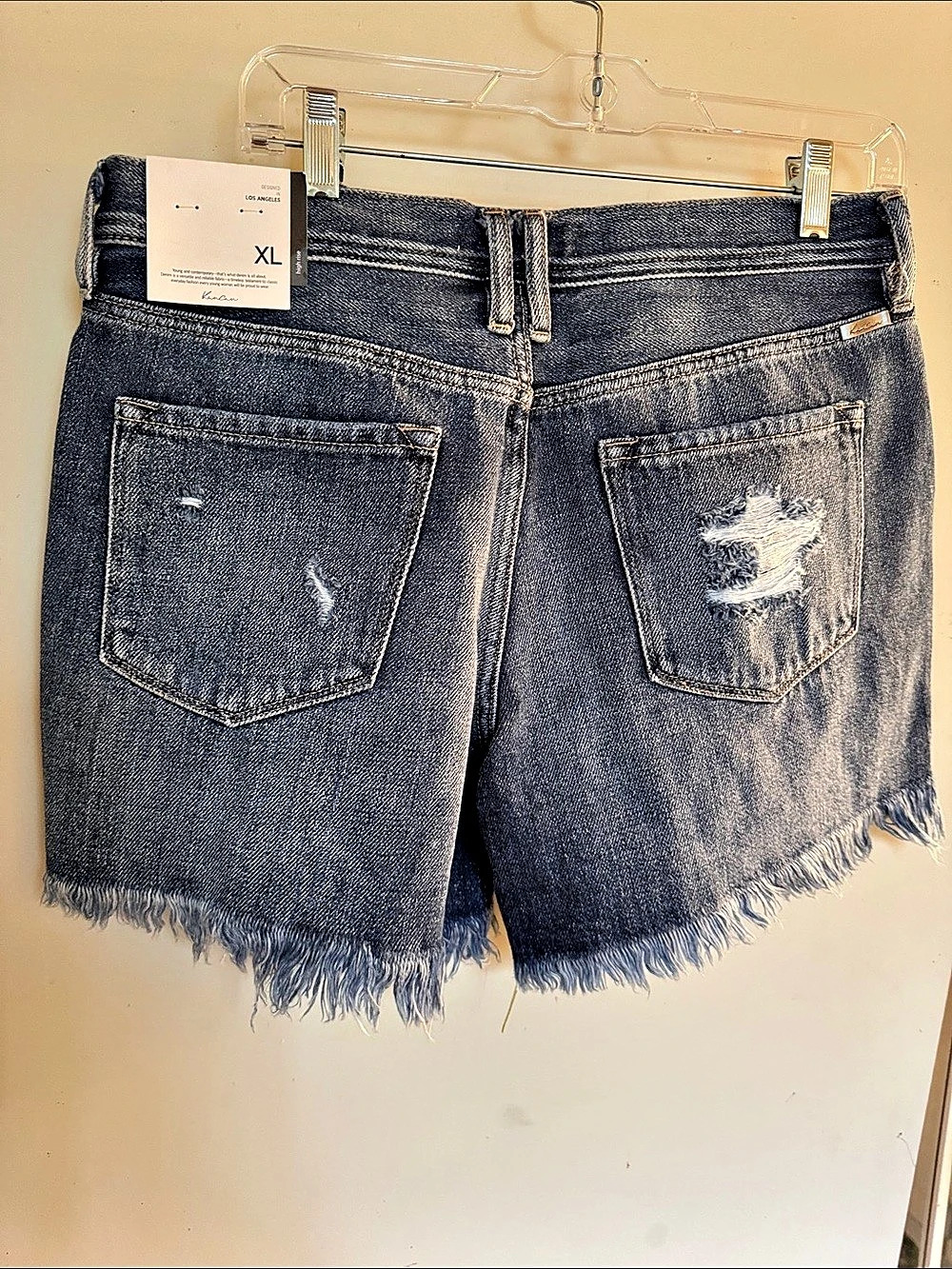 KanCan Denim Frayed Jean Shorts Size XL NWT - Picture 2 of 2